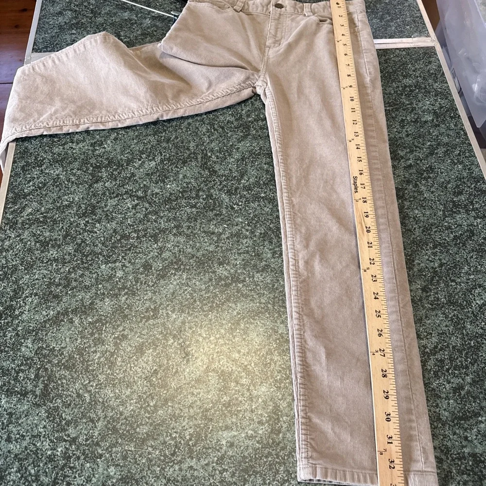 Vineyard Vines‎ Girls Size 12 Corduroy Pants Beige Adjustable Waistband Preppy